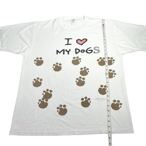 Vintage Shoebox Greetings Hallmark T Shirt- I Love My Dog(s)- NO Size - Picture 12 of 12